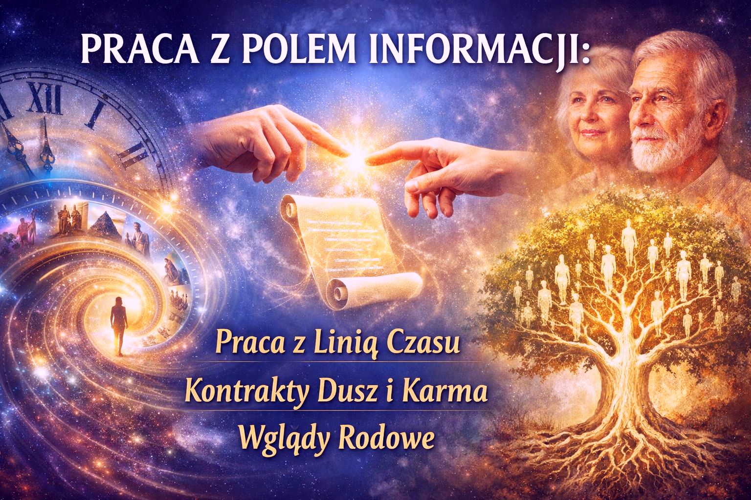 KURS: Praca z Polem Informacji: Praca z Linią czasu, Kontrakty Dusz i Karma, Wglądy Rodowe.